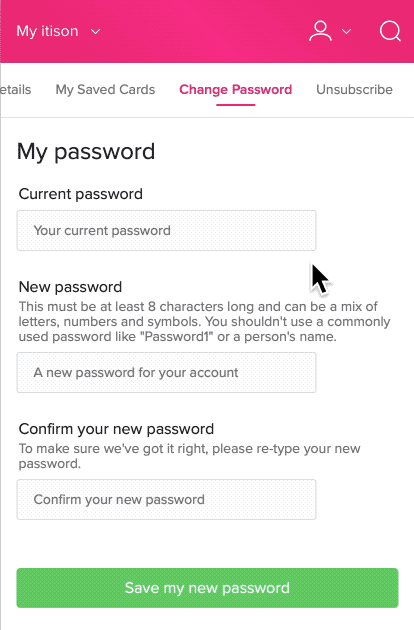 how do i change my password on my imac